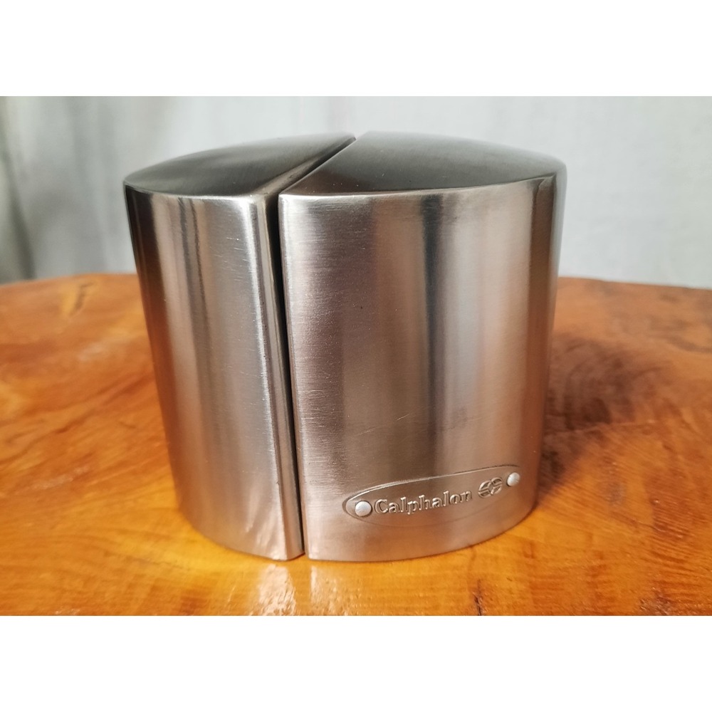 Calphalon Salt & Pepper Shaker Set Brushed‎ Stainless Steel 3.5" Large